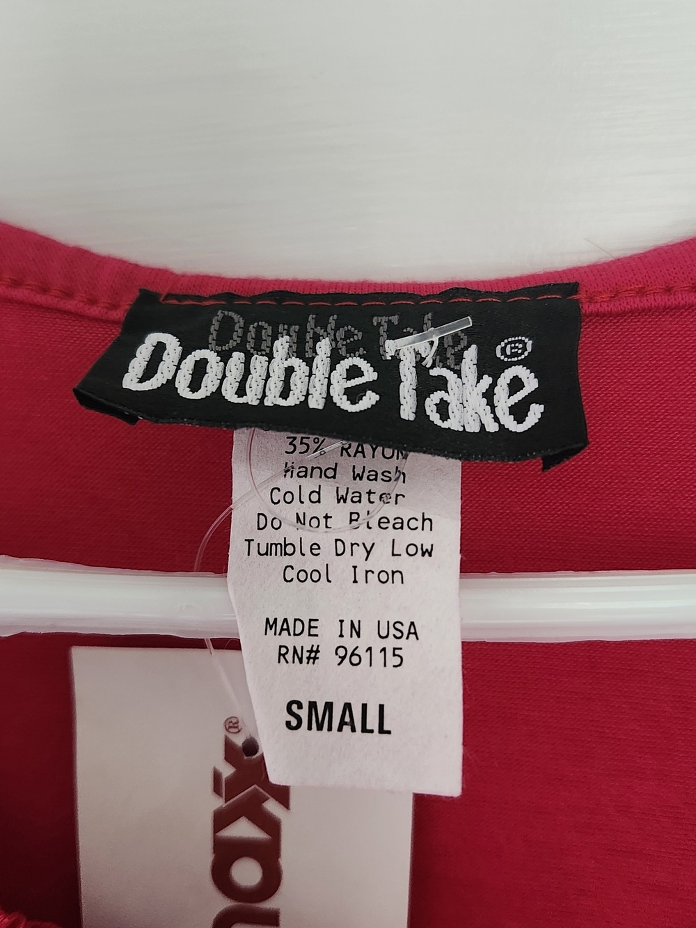 NWT Small Double Take Raspberry Red Ruffle Tank - Picture 2 of 4